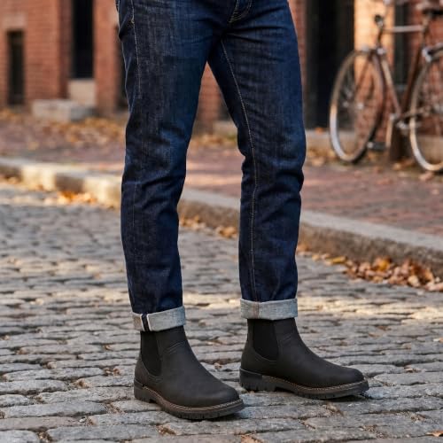Image of Jousen Men's Chelsea Boots Casual Slip On Ankle Boots with Memory Foam