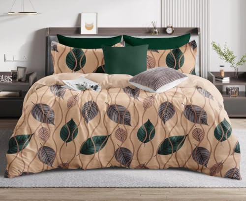 Image of The Royal King Collection 350 TC King Size Bedsheet with 2 King Size Pillow Covers| Beautiful Designer Flat Sheet | Luxury Soft Sheet (3pcs Set) |108x108 inches. (Multicolor-6608)