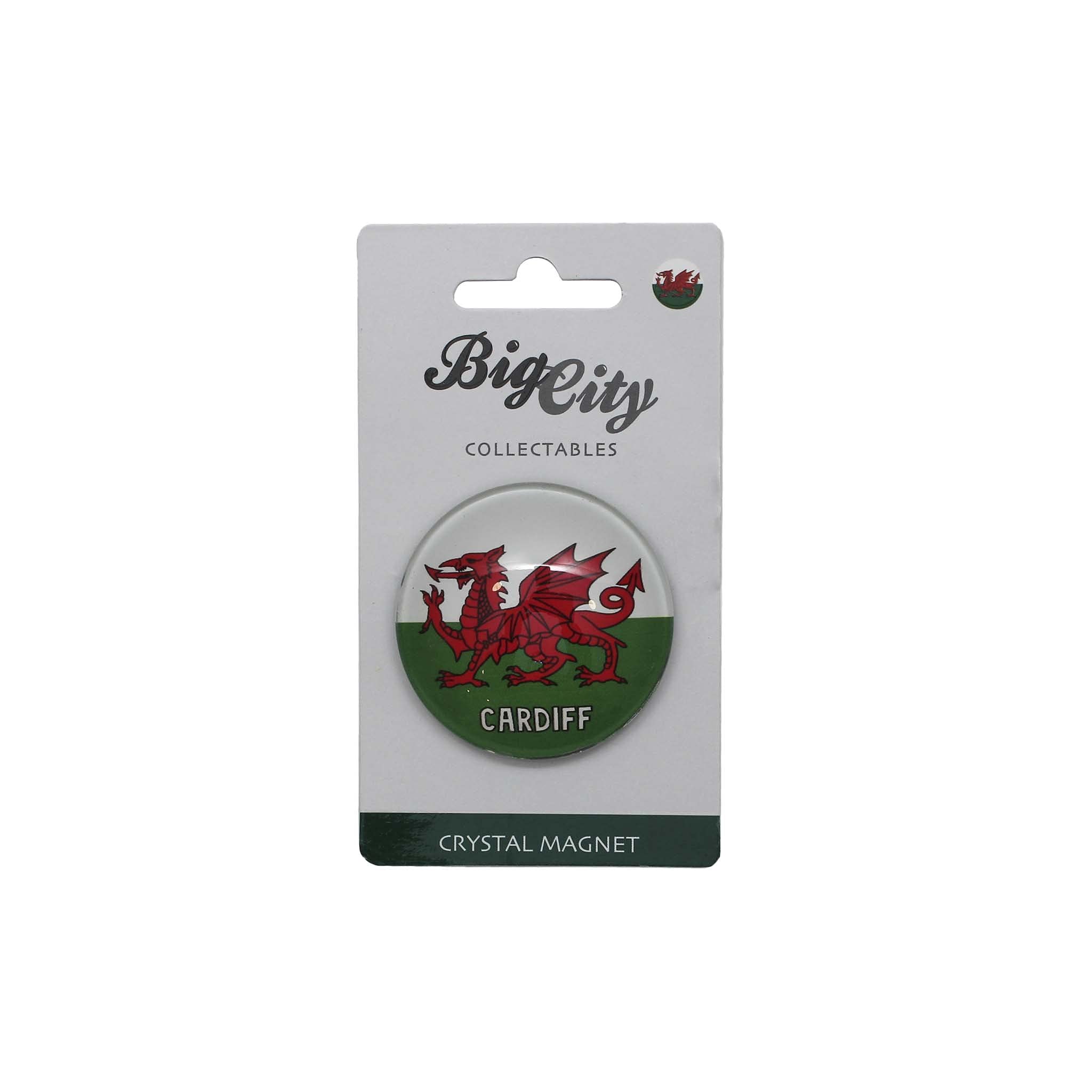 Must Have Souvenirs Cardiff Crystal Welsh Wales Cymru Fridge Magnet Sheep Dragon (Cardiff Crystal)