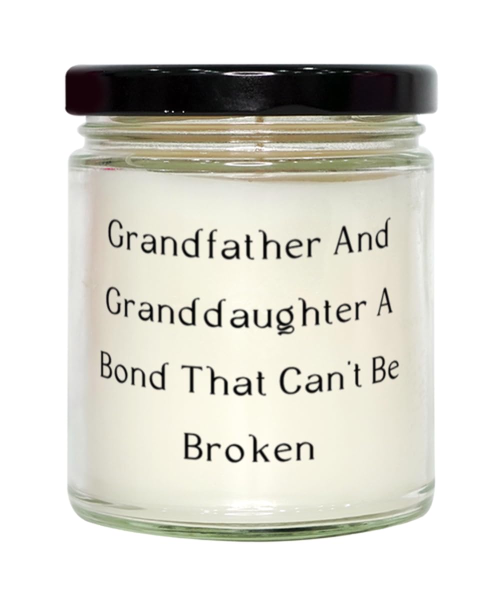 Grandfather and Granddaughter A Bond That Can't Be Broken Scent Candle, Grandfather Present from Grandson, Perfect for Granddad, Grandfather Gift Ideas for Birthday, Grandfather Gift Ideas for
