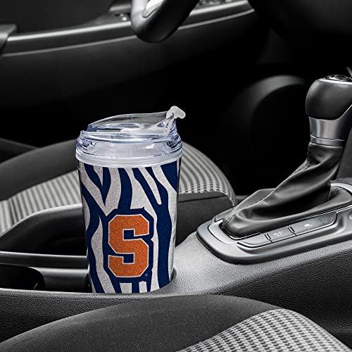 Image of Rico Industries NCAA Glitter 24oz Acrylic Glitter Tumbler with Hinged Lid, Officially Licensed Double Wall Tumbler with Straw