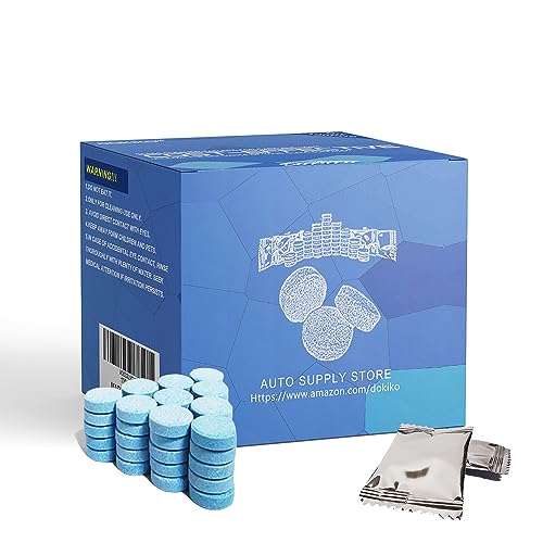 DOKIKO 100 PCS Glass Cleaner Refill,Glass Clean Tablets, Window Clean Refill Tablets, 100 Concentrated Dissolvable,1 Pack Makes 100 * 16 fl oz Spray Effective cleaning