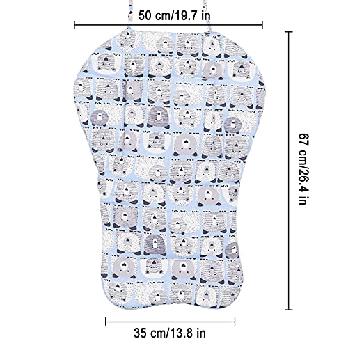 Baby Highchair Seat Cover, Bear Pattern Baby High Chair Liner, Breathable High Chair Pad, Comfortable Baby High Chair Seat Cushion Insert, Suitable For High Chairs And Strollers #TOP6
