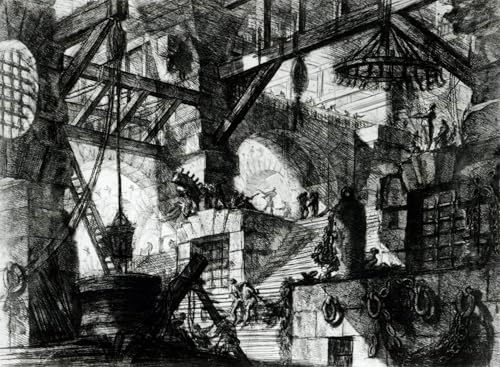 Tableau toile décoration murale salon affiche art Piranesi 60x90cm