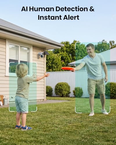 Image of LIWAN Dual Lens Solar Security Camera Wireless Outdoor, 360 PTZ & Fixed Dual Lens, 2K Color Night Vision, 8000mAh Battery, PIR Human Detection, IP66 Weatherproof, 2-Way Audio, 2.4GHz WiFi Only