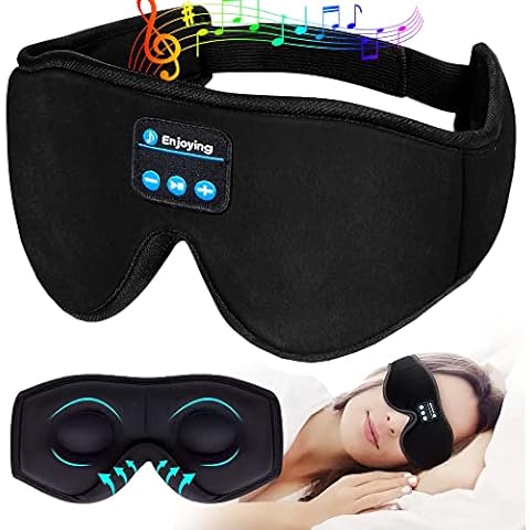 Sleep Headphones Bluetooth 3D Sleeping Eye Mask Music Wireless Washable Travel Music Play Speakers Microphone Handsfree for Sleeping, Naps, Yoga, Office, Travel Unisex Adults Boys Girls Cover