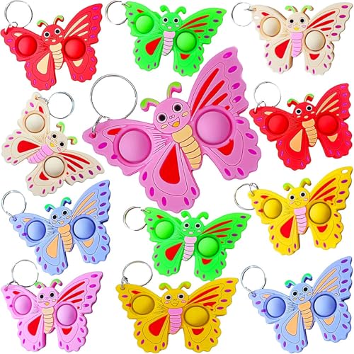 PSDFH 24 Packs Bulk Butterfly fidgets Toys for Kids Children Classroom Students Gift Prize from Teacher,Butterfly Animal Birthday Party Favors
