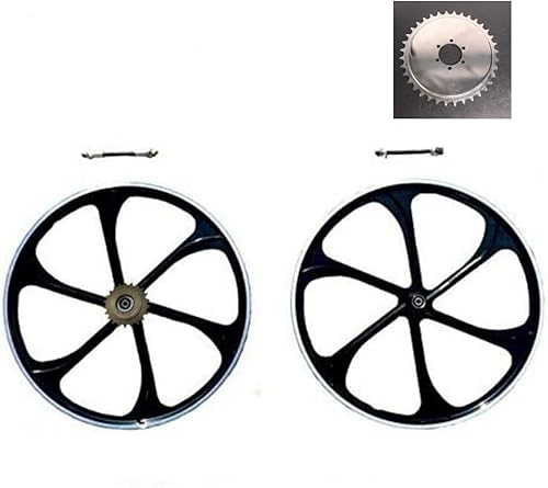 Miniatura 2 de 26 pulgadas aleación de aluminio bicicleta Mag rueda 3.937 * 5.315 in & 22T volante y 36T 6 agujero piñón gas motorizado llanta de bicicleta