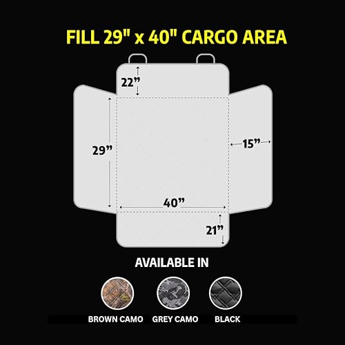 Miniatura 2 de Meadowlark Fundas de asiento para perro con forro de carga para SUV  cinturón de seguridad doble costura y extra acolchado repelente al agua Negro