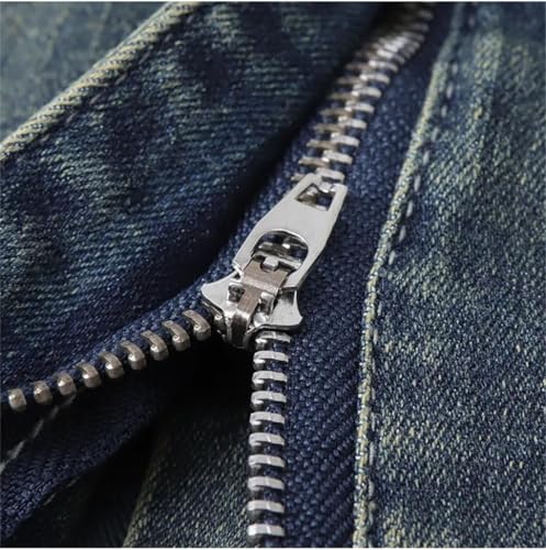 Women's Vintage Denim Long Skirts Lace-Up Trumpet Ankle-Length Skirt4