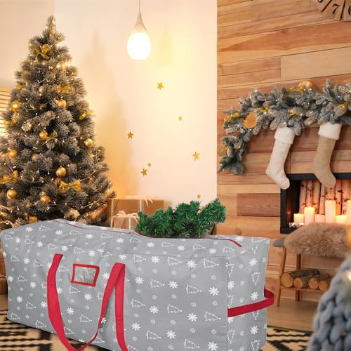 Miniatura 6 de Yiya Bolsa Para Árbol De Navidad Grande Impermeable 600d Oxford Gris