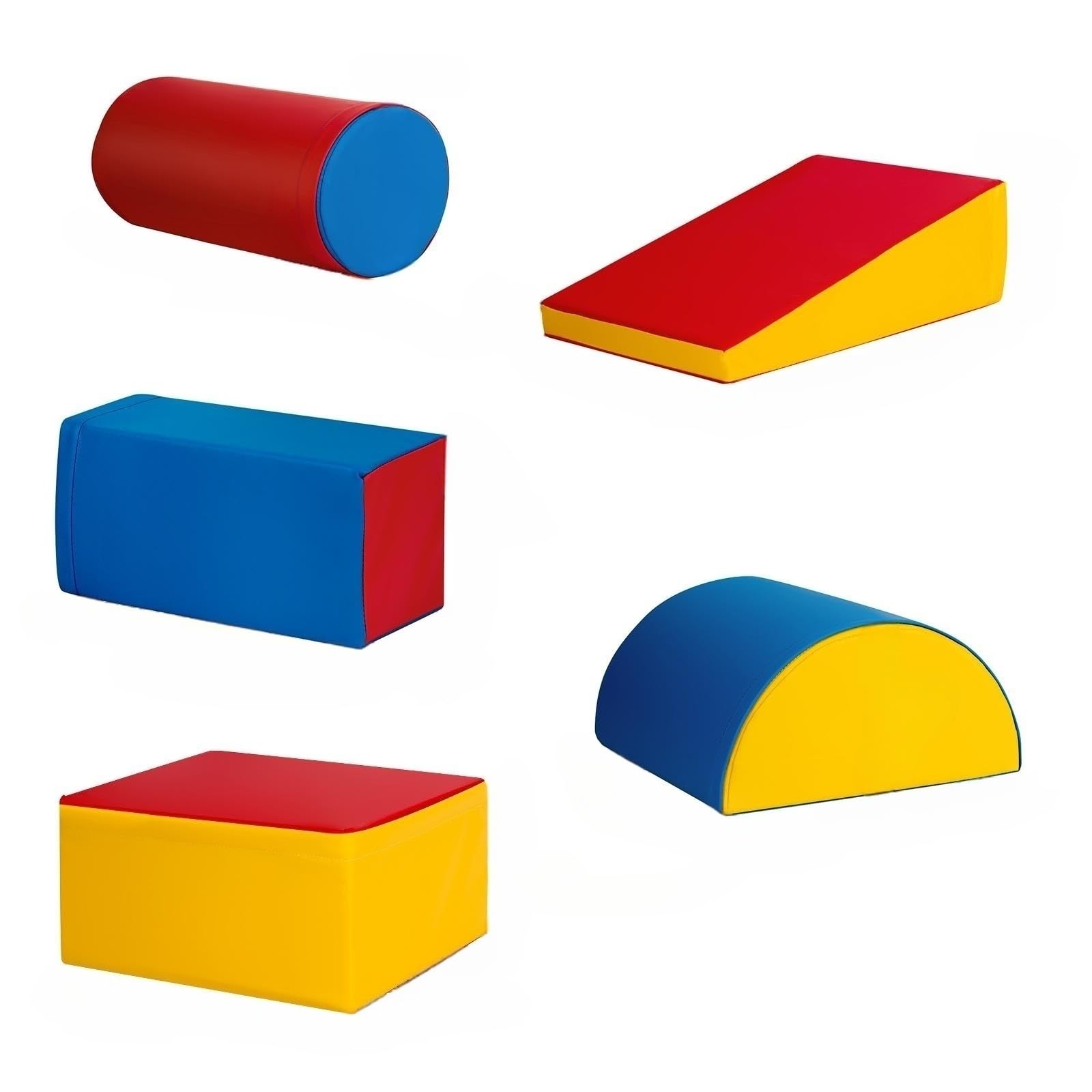 LIFEZEAL Softbausteine zum Klettern & Rutschen, Schaumstoffbausteine aus PU & EPE für Kinder, Riesenbausteine Großbausteine Mehrfarbig, für Kinderzimmer & Kindergarten (Stil 2)