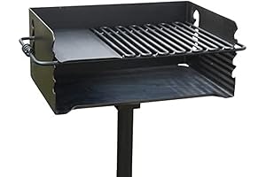 Jumbo Park Style Heavy Duty Charcoal Grill for Camping and Backyards