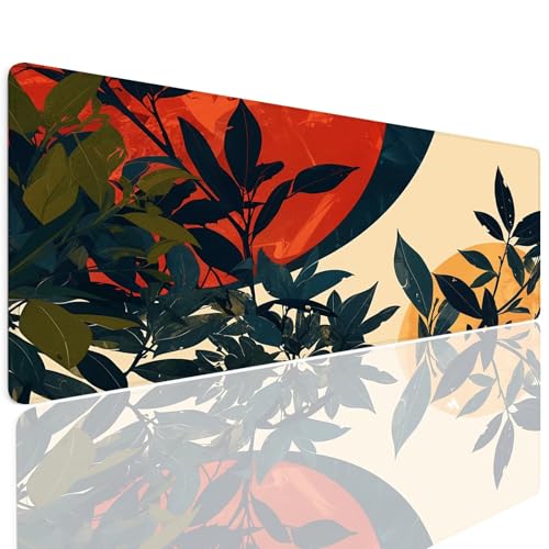 Alfombrilla Ratón XXL Gaming 900x500x4mm, Mouse Pad Grande Tapete Escritorio Ordenador, Alfombrilla Raton Antideslizante Impermeable, Desk Mat con Bordes Cosidos, Mousepad Jugadores PC Lines 4-695