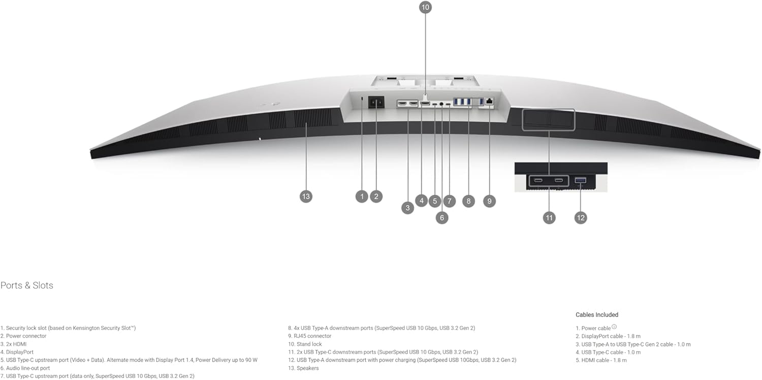Amazon.co.jp: Dell U4924DW 49インチ 曲面 USB-C ハブ モニター 5120