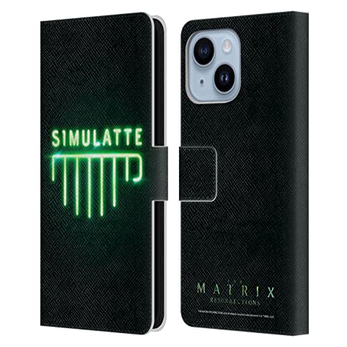 Étui portefeuille compatible avec Apple iPhone 14 Plus Matrix