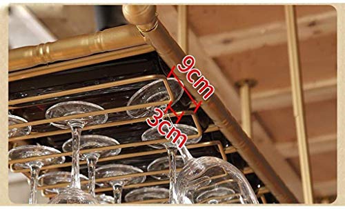 Support bouteille vin suspendu inox avec rack verres intégré - 6