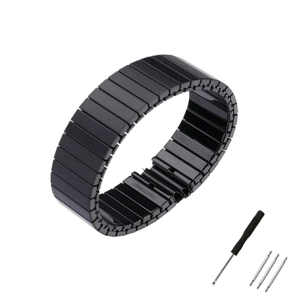 Cinghie d'oro 14 mm 16 mm 18 mm 20 mm 22 mm Elastico Tratto Elastico Cinturino in Acciaio Inossidabile in Metallo Flessibile Filo Universale