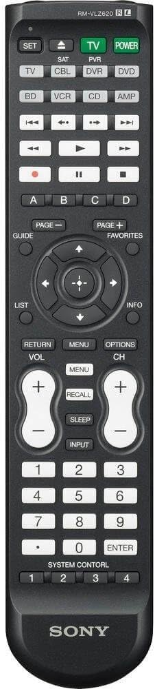 Amazon.com: Sony RMVLZ620 Universal Remote Control (Black) : Electronics