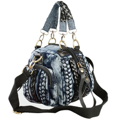 New Jeans Bag Washed Denim Bag for Women Cute Denim Messenger Bag Blue Jean Purses and Handbags