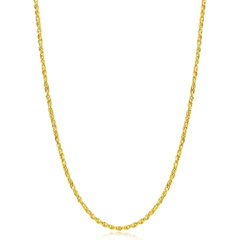 CHOW SANG SANG 999.9 24K Solid Gold Price-by-Weight 8.23g Gold Rope Chain Necklace for Women 84465N | 15.7 Inches, (40 CM)