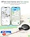 OAQQIIW Air Tracker Tags (iOS Only) 4 Pack: Bluetooth Item Finder with Apple Find My APP, Item Locator for Keys Finder, Bags Wallets Anti-Loss, IP68 Waterproof Smart Tag (F20 Black)