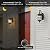 JOKAONOTL Dusk to Dawn Outdoor Wall Lights 17.1" H Exterior Lighting Fixtures Black Porch Light Waterproof Roman Wall Lantern with Water Ripple Glass for House Garage Patio