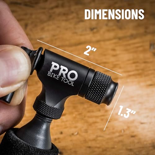Image of Pro Bike Tool CO2 Inflator Quick & Easy - Presta & Schrader Valve Compatible - Bicycle Tyre Pump for Road & Mountain Bikes - Insulated Sleeve - No CO2 Cartridges Included
