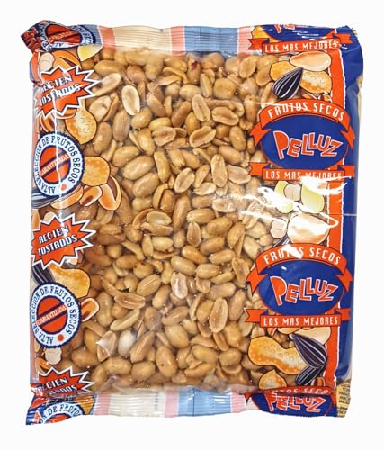 Cacahuetes fritos 1 Kg - Maní frito - Marca Pelluz - Envase de 1 Kg