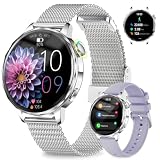 Reloj Inteligente Mujer Pequeño Redondo con Llamadas, 1,27' HD, 2 Correas