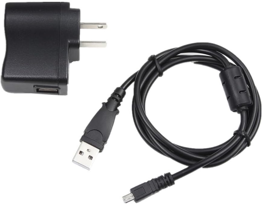 AC/DC Power Adapter Battery Charger USB Cord Replacement for Sony Cybershot DSC-W800 Camera