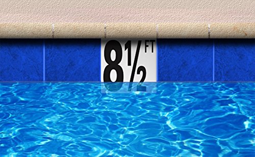 Ceramic Swimming Pool Waterline Depth Marker 