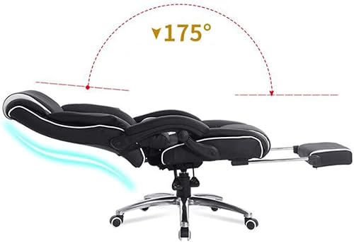 Miniatura 7 de YYDS Silla casual para juegos Silla ergonómica giratoria giratoria con reposabrazos fijo y pedal, silla de computadora de deportes electrónicos
