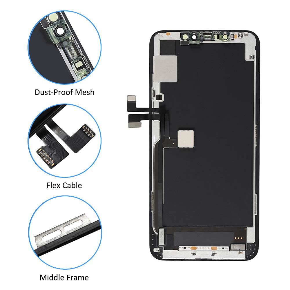 Kit Remplacement Écran LCD IPhone 11 Pro Max 6,5" - Écran Tactile 3D Digitizer + Outils + Adhésif + Protecteur