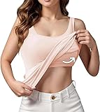 Orders one Day delivery Items Prime Built in Bra Tank Tops for Women Cotton Padding Adjustable Spaghetti Strap Camisole Plus Size 2024 Summer Tops Beige