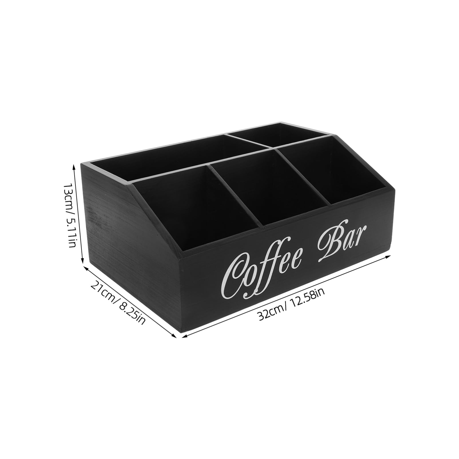 Kaffeestation -organizer Aus Holz Kaffeebar -aufbewahrungsbox Multifunktionale Organizer-box Für Arbeitsplatte Kaffee Und Tee -zubehör Strohhalme Und Taschentuchbox