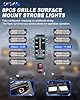 AnTom 8pcs Emergency Strobe Lights for Trucks, Sync Feature Vehicles Grille Surface Mount 24-LED Flashing Hazard Warning Light Kit with Controller and Wiring Harness, No additional wiring required #1