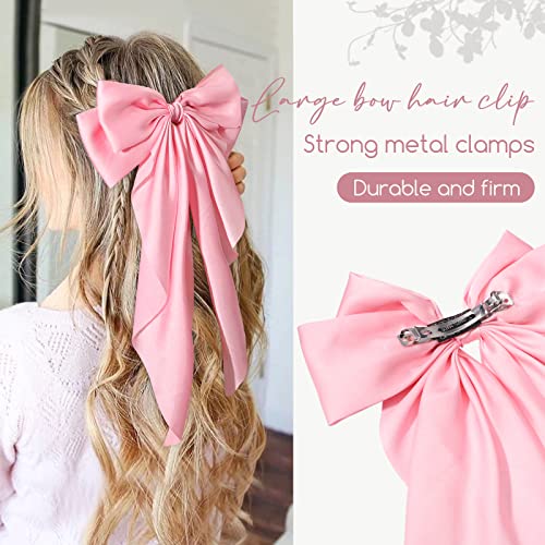 1PC lazo de satén grande para cabello de mujer miniatura 2