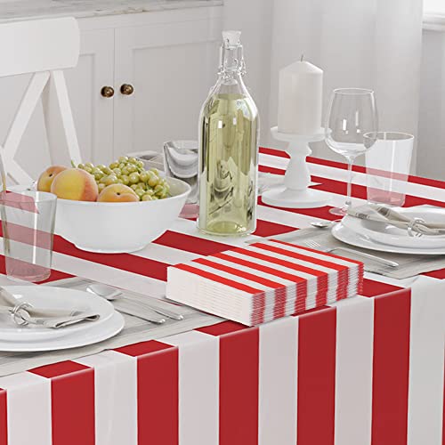 Peony Man RED AND WHITE STRIPED NAPKINS 01 100 Pack Red And White Striped Napkins Disposable Carnival Party Decorative Paper Napkins Paper Luncheon Napkins thumb #6