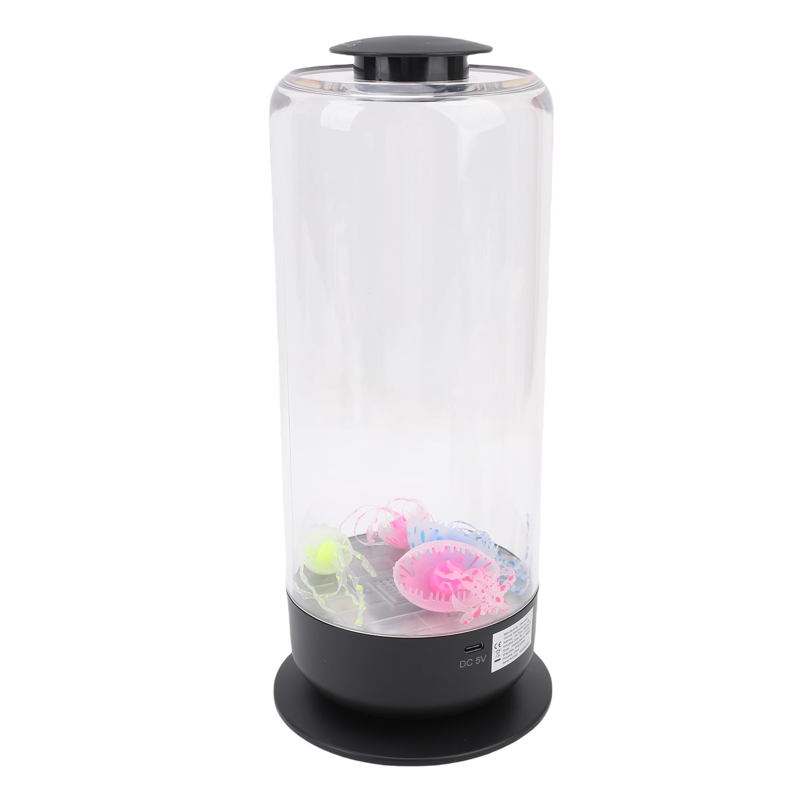 Sxhlseller Lampa Meduzów, 7 Kolorowych LED Fantasy Mood Light z 3 Prędkościami Przepływu Wody, poprawić Swój Nastrój, Cicha Lekka Lampa Akwarium do Dekoracji Domu, Mężczyźni, Kobiety i (BLACK)