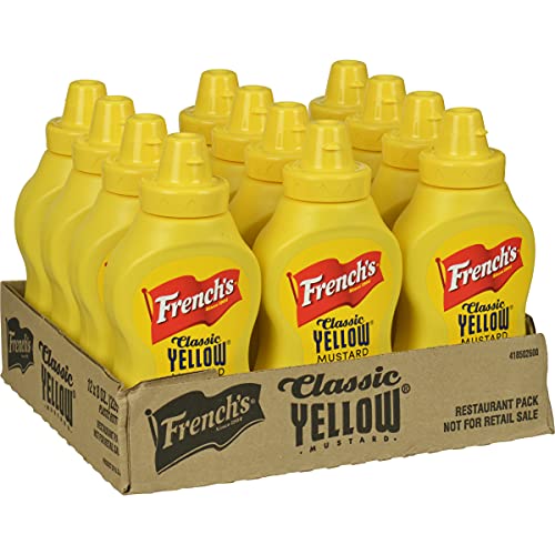 French's Classic Yellow Mustard, 8oz, 12 Squeeze Bottles