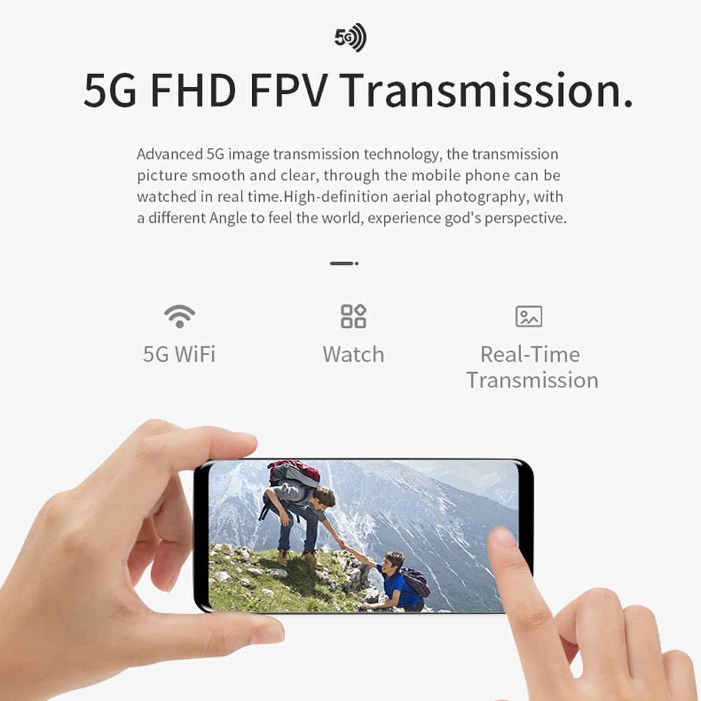 Drone RC con videocamera HD 6K per Adulti, Drone Pieghevole con Posizionamento GPS, Volo waypoint, Follow Me, 75 Minuti di Durata della Batteria, modalità Senza Testa, Trasmissione Video 5G