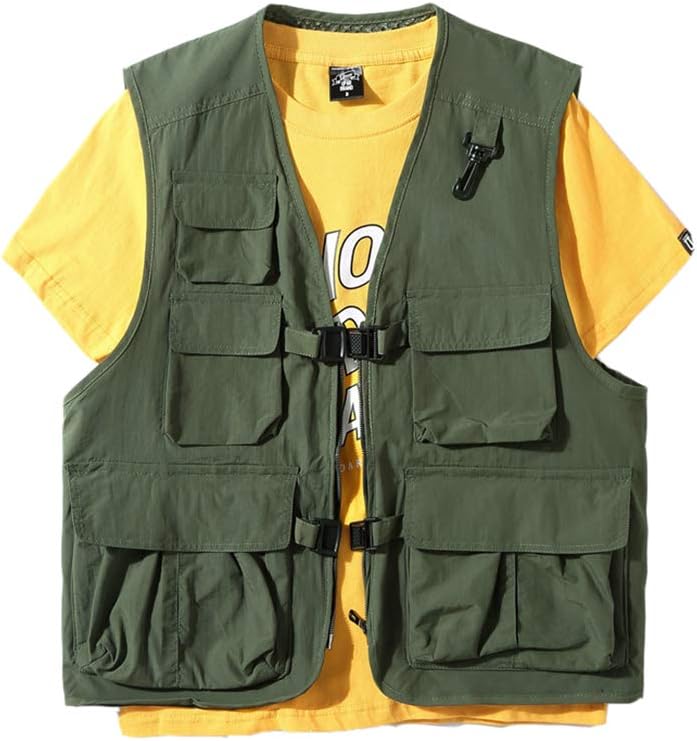 SunmaWomen/Men Mesh Breathable Photographer Fishing Vest Waistcoat Travel Jacket Coat with Pockets