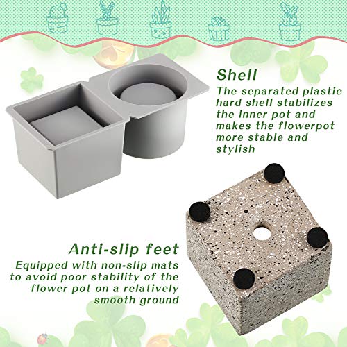 image for Patelai Model for Concrete Flower Pots, Silicone Model Succulent Plant