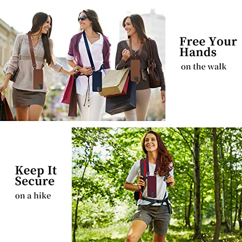 Image of Compatible with iPhone 12 Pro Max Case with Lanyard Crossbody iPhone Case with Strap Adjustable Shockproof Drop Protection Silicone Phone Cover for iPhone 12 Pro Max 6.7'' Brown