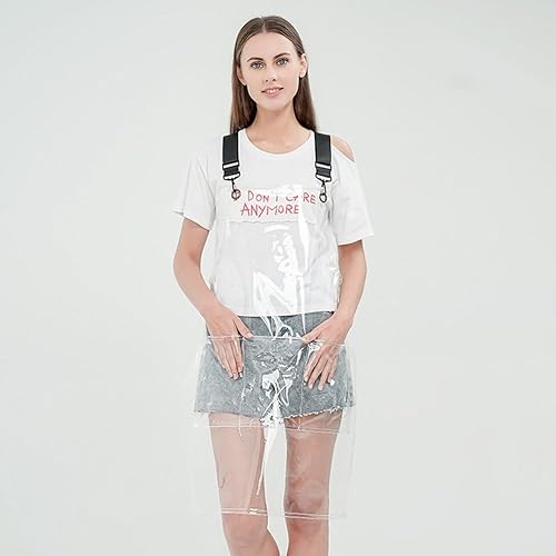 Miniatura 8 de Delantal transparente impermeable de TPU delantales unisex ajustable babero cocina cocineros trabajo delantal para cosmetología cafetería, pintura,