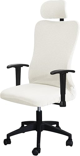 FORCHEER Juego de fundas ergonómicas para sillas de oficina con funda para reposacabezas, repelente al agua, para silla ejecutiva de oficina, color