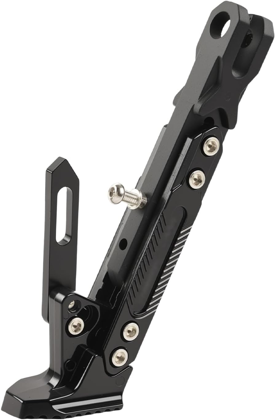 Motorcycle Kickstand for Honda CTX700 2013-2019, Adjustable Replacement, Aluminum Alloy Design with Kickstand Foot, for Street and Off-Road Riding,A Black
