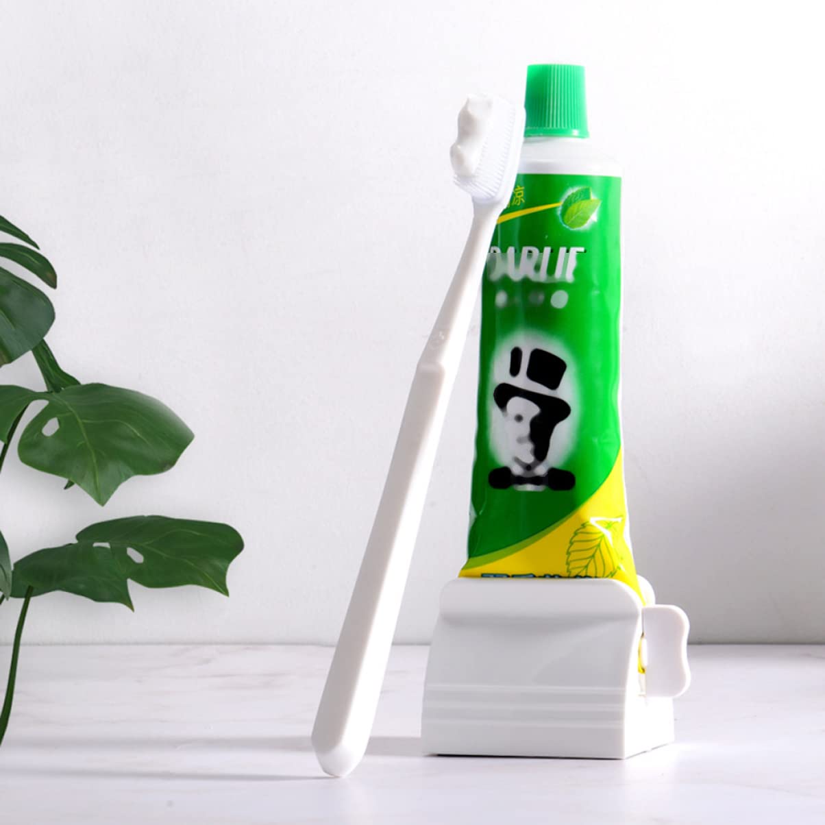 2sets Tube Squeezer Dispenser Toothpaste Squeezer Toothpaste Dispenser Hand Juicer Toothpaste Tube Roller Hair Dye Tube Squeezer Toothpaste Pusher Toothbrush Dispenser 2pcs*2 Healeved