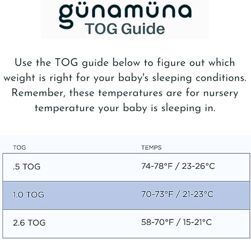 Miniatura 4 de GUNAMUNA günamüna - Manta unisex para bebé, saco de dormir de rayón de bambú, saco de dormir con cremallera para pañales, 2.6 TOG